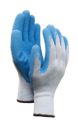 GUMMIBELAGT HANSKE BLÅ, TEXTIL 9