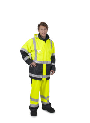 HANDI  REGNJAKKE 4XL GUL /SORT SYNLIGHET