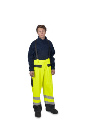 HANDI HÅNDVERK REGNBUKSE 3XL SYNL/GUL/SORT